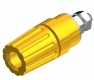 PKI 110 GE Gniazdo laboratoryjne (aparatowe) izolowane 4mm, przyłącze M4, żółte, Hirschmann, 931714103, PKI110